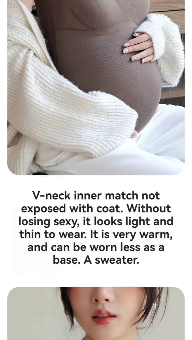 Neue Mode Schwangere Damen Weste Warmes Top für Herbst und Winter, kein BH nötig, Stilltop für werdende Mütter