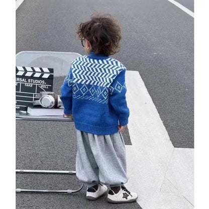 Knit Sweaters for The Whole Family Knitwear Winter Father Mother and Daughter Son Children Boy Girl Knitted Long Sleeve Pullover - Mein Shop