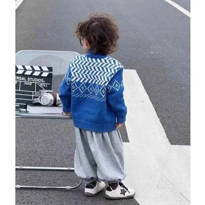 Knit Sweaters for The Whole Family Knitwear Winter Father Mother and Daughter Son Children Boy Girl Knitted Long Sleeve Pullover
