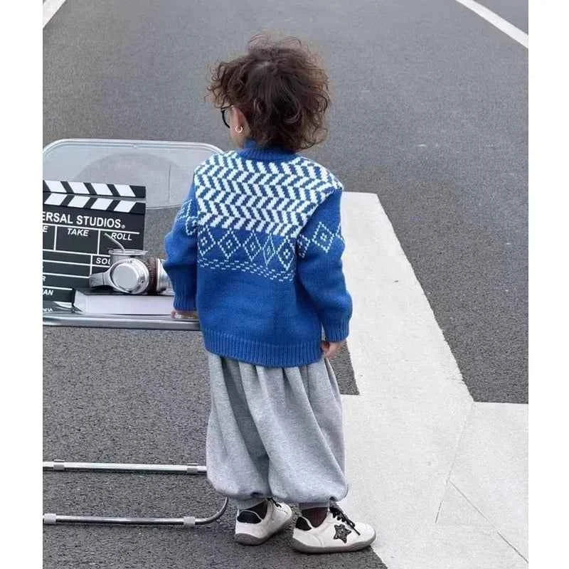 Knit Sweaters for The Whole Family Knitwear Winter Father Mother and Daughter Son Children Boy Girl Knitted Long Sleeve Pullover