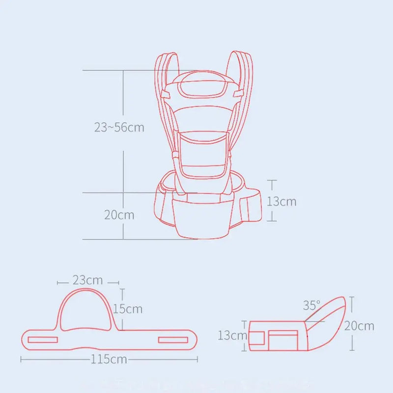 Newborn Ergonomic Baby Carrier Backpack Infant Baby Hipseat Carrier Front Facing Ergonomic Kangaroo Baby Wrap Sling Travel - Mein Shop