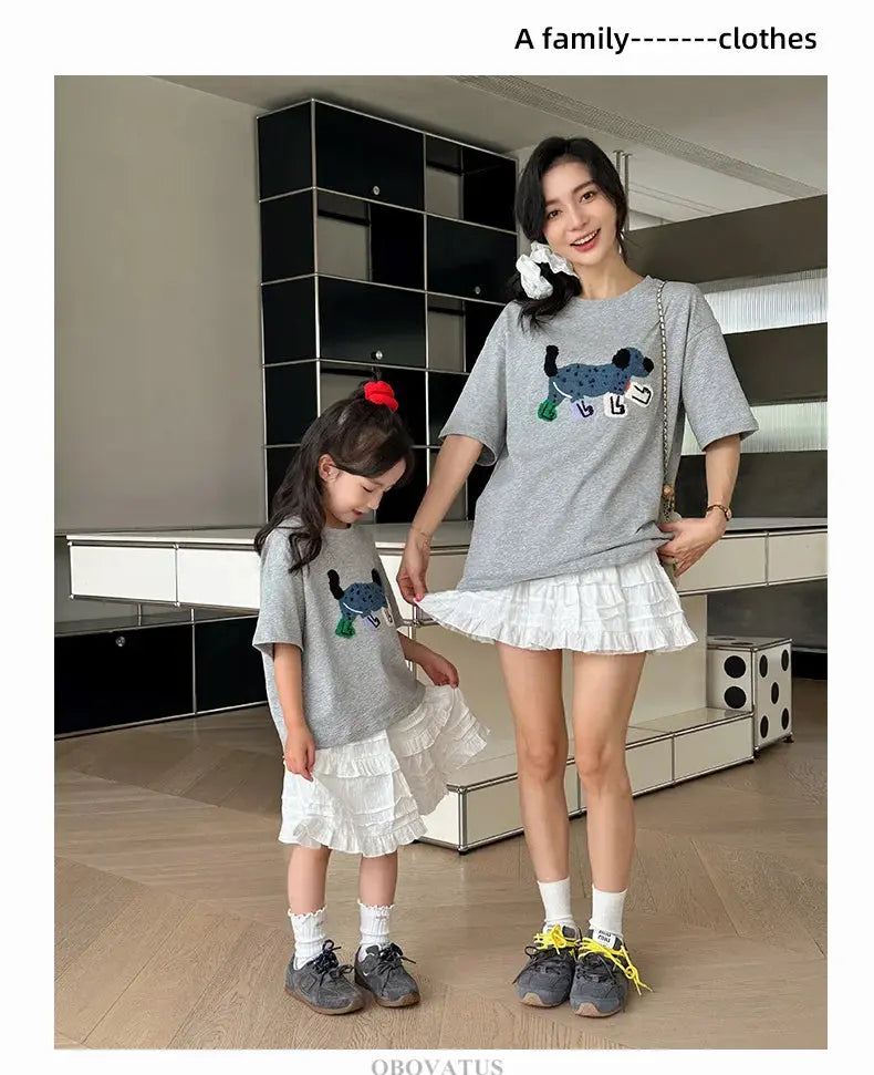 Family Clothing Set Tshirt Shorts Skirt Suit Set Family Look Fashion Mother Father Baby Boy Girl Clothes Family Matching Outfits - Mein Shop