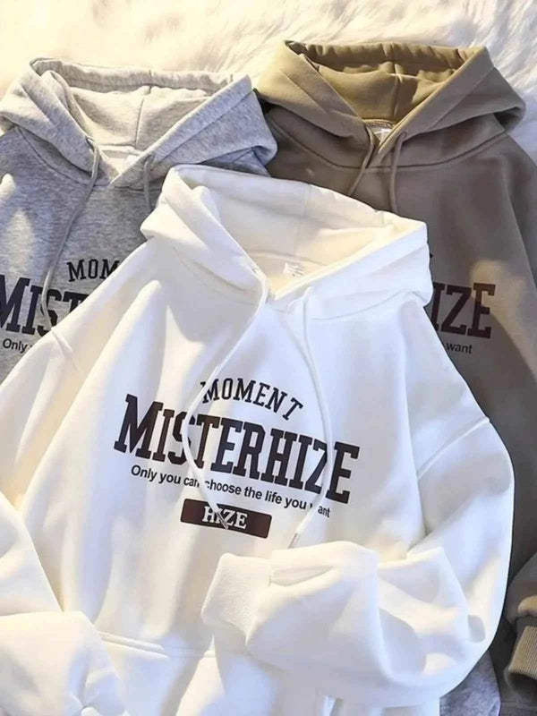 Heavyweight American Casual Retro Hoodie Men's Autumn Winter Trend Thiened Loose Overhead Youth Clothing Faion Urban Anti...