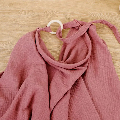 Breathable Baby Nursing Cover Maternity Breastfeeding Cover Cotton Muslin Baby Feeding Blanket Privacy Apron Stroller Blankets - Mein Shop