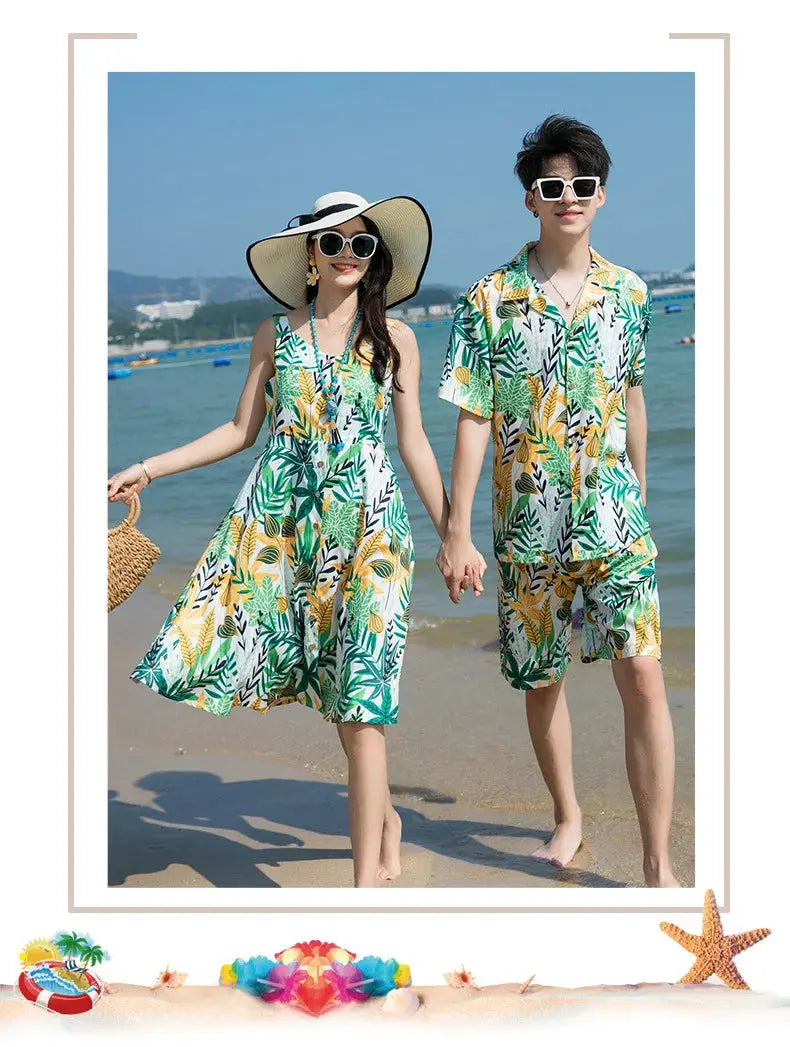 Family Fashion Beach Father and Son Outfits Vacation Look Mother Daughter Baby Girl Dress Holiday Parents and Children Clothes Mein Shop