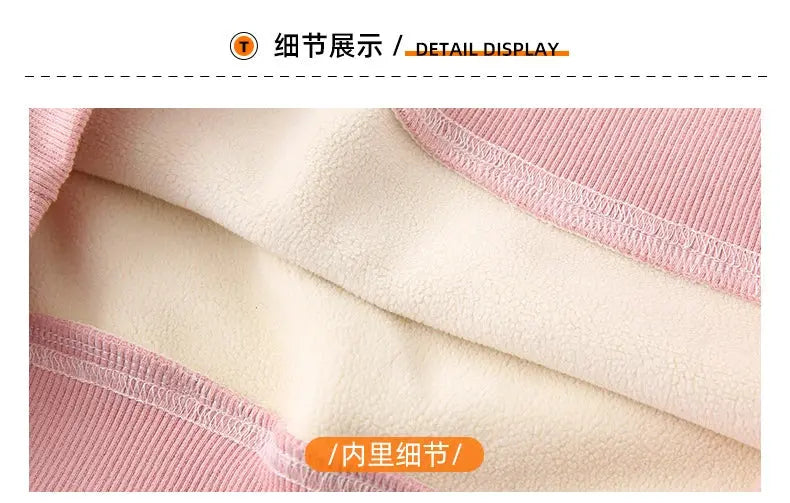 Parents and Children Warm Sweatshirts for The Whole Family Clothes Winter Father Mother and Son Daughter Thick Long Sleeve Tops - Mein Shop