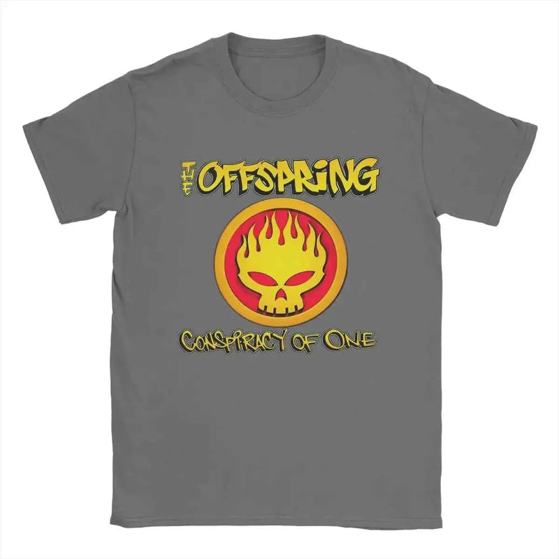Men's T-Shirts The Offspring Novelty Pure Cotton Tee Shirt Short Sleeve T Shirts Crewneck Clothing Printing