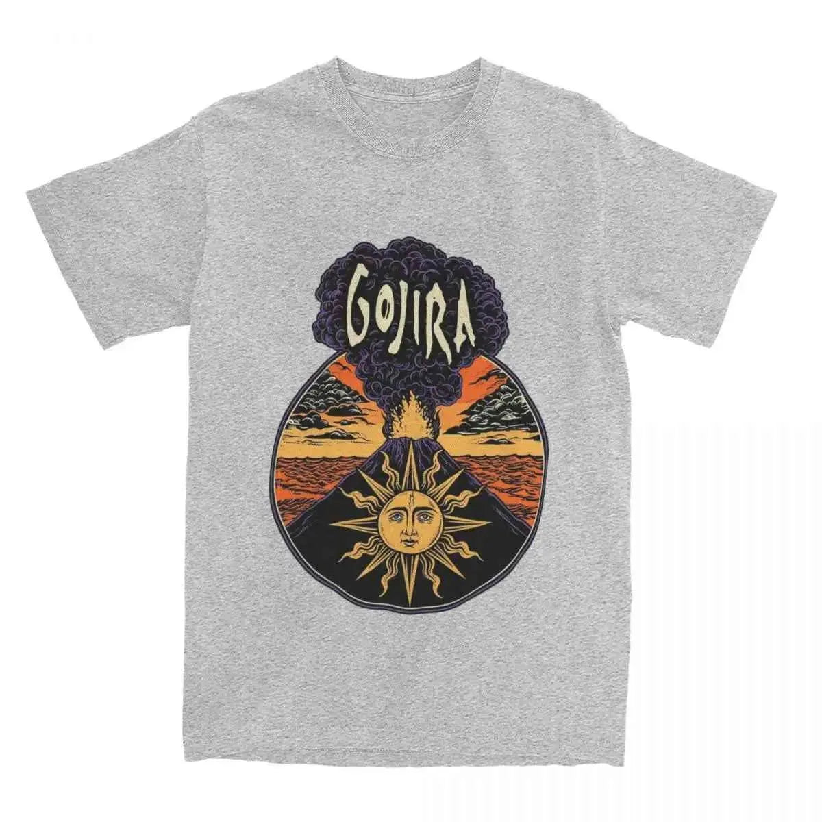 Men T-Shirt Gojiras Music Heavy Metal T-Shirts Hip Hop Humor Beach Tee Shirt Y2K Basic Custom Logo Cotton Tops Gift Idea