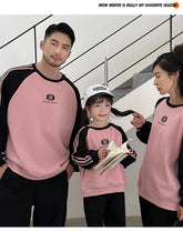 Parents and Children Warm Sweatshirts for The Whole Family Clothes Winter Father Mother and Son Daughter Thick Long Sleeve Tops - Mein Shop