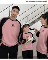 Parents and Children Warm Sweatshirts for The Whole Family Clothes Winter Father Mother and Son Daughter Thick Long Sleeve Tops - Mein Shop