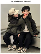 Family Matching Warm Clothes Winter Daughter Mother Thick Padded Coat Son Father Quilted Jacket Parents and Children Clothing - Mein Shop