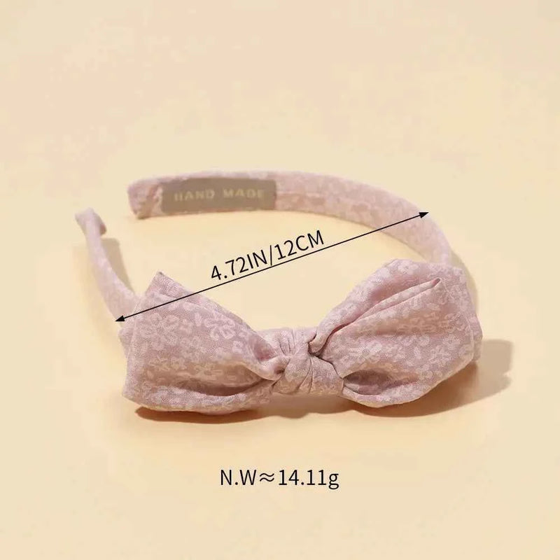 Baby Accessories For Newborn Toddler Kids Baby Girl Boy Hairband Cotton Hair Hoop Exquisite Printed Large Bow Hair Accessories