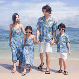 Beach Ware Clothes for Family Vacation 2025 Dad and Son Matching Shirts Oufits Sea Mom Daughter Equal Dresses Women Sexy Dress