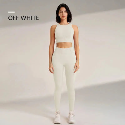 Yoga Clothing Set Women's High Waisted Leggings and Top Two Piece Seamless Fitness Exercise Clothing Fitness Workout Underwear - Mein Shop