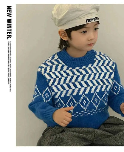 Knit Sweaters for The Whole Family Knitwear Winter Father Mother and Daughter Son Children Boy Girl Knitted Long Sleeve Pullover