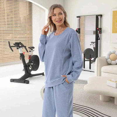 2025 Neuer Schwangere Hoodie Stillkleidung Waffel Stillpullover Sweatshirts Schwangerschafts-Casual-Oberteile für schwangere Frauen Herbst Winter
