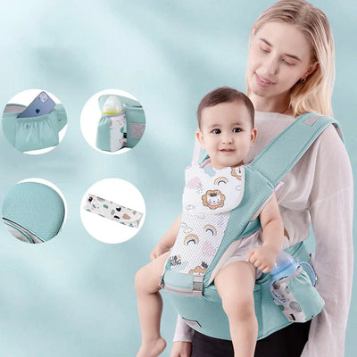Newborn Ergonomic Baby Carrier Backpack Infant Baby Hipseat Carrier Front Facing Ergonomic Kangaroo Baby Wrap Sling Travel - Mein Shop