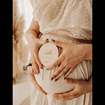 Schwangerschaftskleid Fotografie: Ein-Schulter Spitze Kurzoberteil & Leinen Baumwolle Lange Rock Maternity Kleider für Babypartys