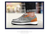 Leather Men Shoes Sneaker Trend Sports Running Breathable Men‘s Sneakers Non-slip Footwear Shoe for Male Walking Autumn