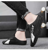 2025 New Men Slippers Trend Baotou Shoes for Men Summer Breathable Casual Shoe Vulcanized Flats Male Sneakers Half Slip-on Shoes