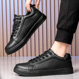 Leather Men Shoes Sneakers Trend Casual Shoe Breathable Leisure Male Sneakers Non-slip Footwear Men Vulcanized Shoes
