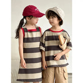 Family Matching Couple Look Clothing Fashion Mom Daughter Sleeveless Dress Dad Son T Shirts Shorts Korean Sister Brother Outfits Mein Shop