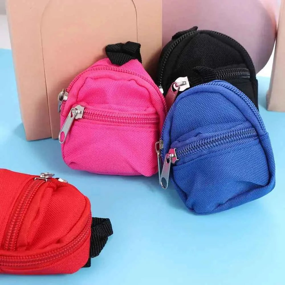 Gifts Dolls Accessories 1/6 BJD Rucksack With Zipper Kids Gifts BJD Doll Schoolbag Doll Backpack Doll Bag Miniature Doll Bag