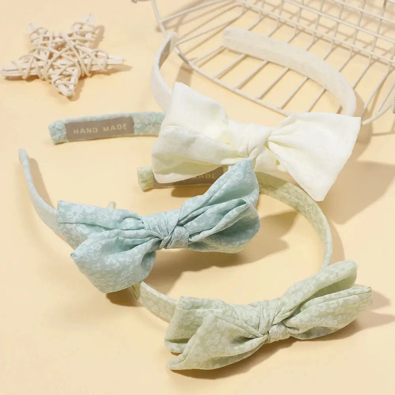 Baby Accessories For Newborn Toddler Kids Baby Girl Boy Hairband Cotton Hair Hoop Exquisite Printed Large Bow Hair Accessories - Mein Shop