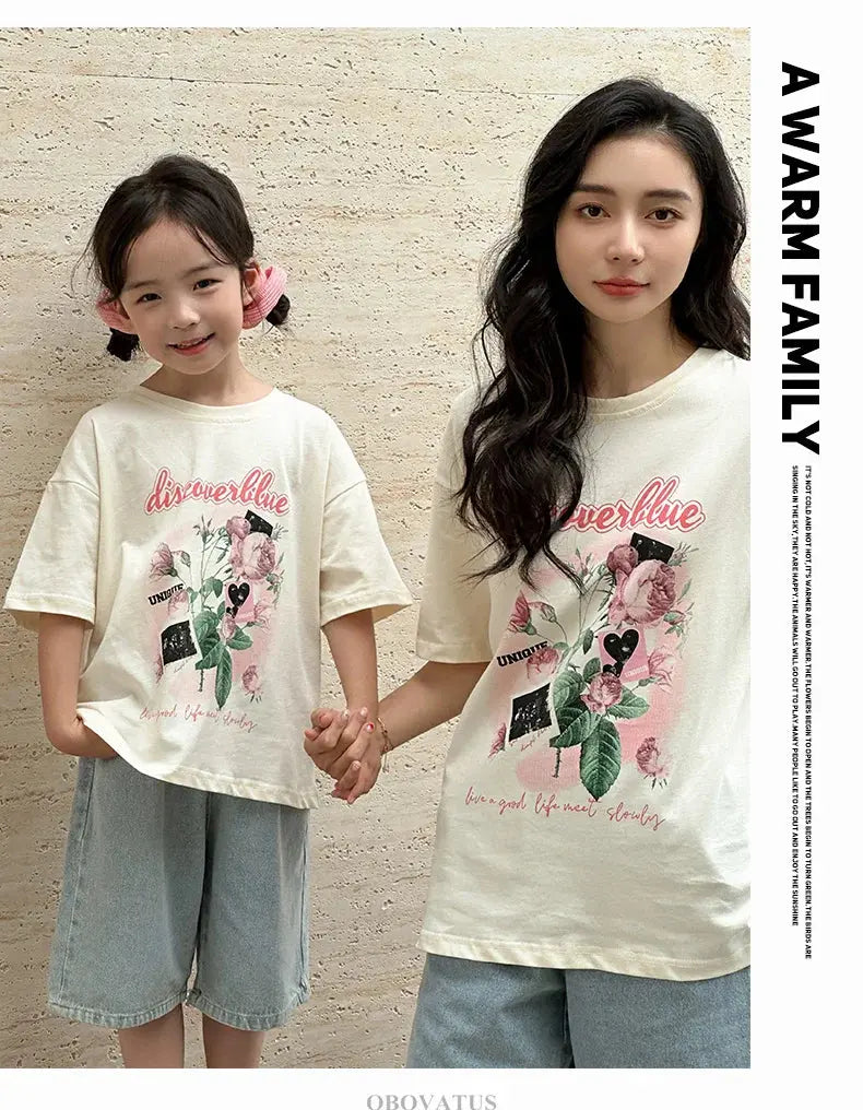 Family Matching Outfit Clothes Set For Summer Vacation Outerwear Beach Tshirt Shorts Clothing Suit Couple Kids Same Costume Wear - Mein Shop