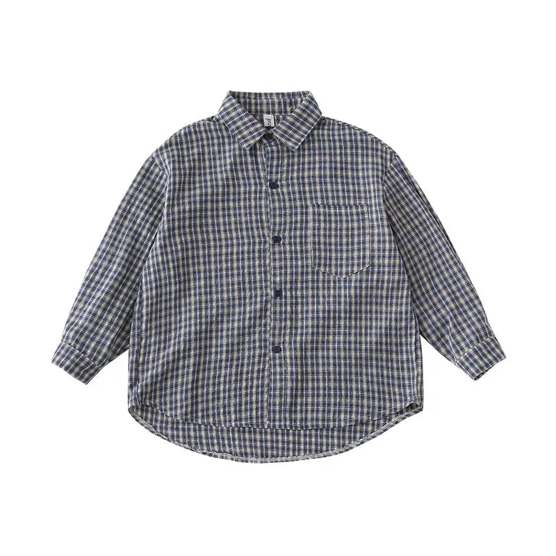 New Elegant Family Look Clothing Mother and Daughter Father Son Plaid Shirt Long Sleeve Blouse Fashion Family Matching Outfit - Mein Shop