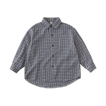 New Elegant Family Look Clothing Mother and Daughter Father Son Plaid Shirt Long Sleeve Blouse Fashion Family Matching Outfit - Mein Shop