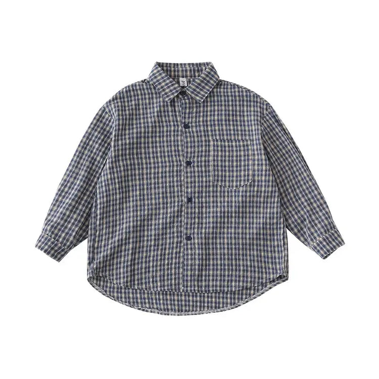 New Elegant Family Look Clothing Mother and Daughter Father Son Plaid Shirt Long Sleeve Blouse Fashion Family Matching Outfit - Mein Shop