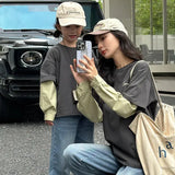 Fashion Family Long Sleeve T-shirt Parent-child Tee Korean Father Mother and Son Daughter Same Clothes Dad Mom and Baby Clothing - Mein Shop