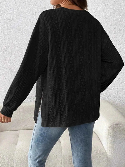 Schwangerschafts-T-Shirts für Schwangere, Rundhals-Langarm-Top, einfarbiges Freizeit-T-Shirt