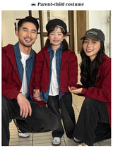 Winter Family Warm Jacket Parent-child Clothes Korea Fashion Father Mother and Daughter Son Baby Matching Thick Coat with Hooded - Mein Shop