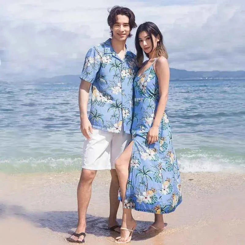 Beach Ware Clothes for Family Vacation 2025 Dad and Son Matching Shirts Oufits Sea Mom Daughter Equal Dresses Women Sexy Dress