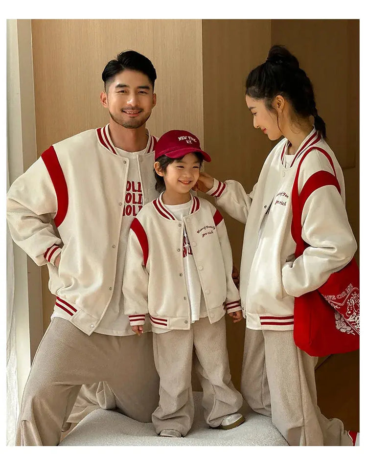 Winter Jacket for The Whole Family Warm Thick Coat Fashion Korean Father Mother and Daughter Son Children Long Sleeve Outerwear - Mein Shop