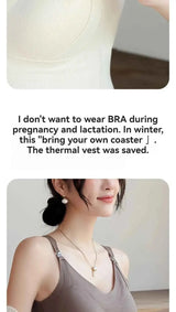 Neue Mode Schwangere Damen Weste Warmes Top für Herbst und Winter, kein BH nötig, Stilltop für werdende Mütter