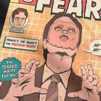 Men T-Shirts The Office Face Fear Dwight Fun Pure Cotton Tees Short Sleeve T Shirt Round Collar Clothes New Arrival