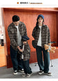 Equal Family Plaid Shirts Autumn Father Mother and Daughter Son Same Long Sleeve Tops Korean Vintage Parent-child Jacket Coat - Mein Shop
