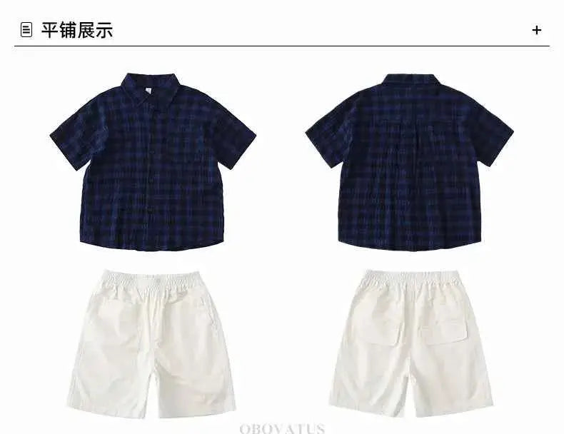 Family Matching Clothes Boy Girl Outfit Set Father and Son Shirt Shorts Suit Mother and Daughter Dress Same Girl Blouse Dress