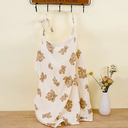 Breathable Baby Nursing Cover Maternity Breastfeeding Cover Cotton Muslin Baby Feeding Blanket Privacy Apron Stroller Blankets - Mein Shop