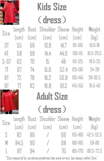 New Years Family Matching Red Clothing Winter Parent-child Clothes Mom and Daughter Girl Dress Dad and Son Boy Baby Sweatshirts - Mein Shop