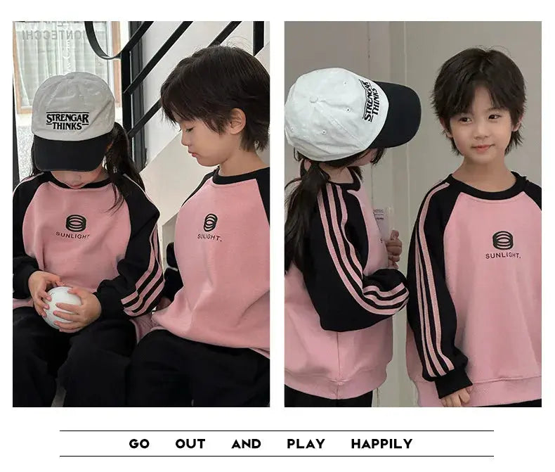 Parents and Children Warm Sweatshirts for The Whole Family Clothes Winter Father Mother and Son Daughter Thick Long Sleeve Tops - Mein Shop