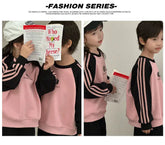 Parents and Children Warm Sweatshirts for The Whole Family Clothes Winter Father Mother and Son Daughter Thick Long Sleeve Tops - Mein Shop