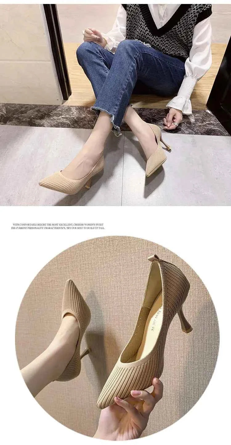 Comemore Comfortable Stilettos Dress Women&