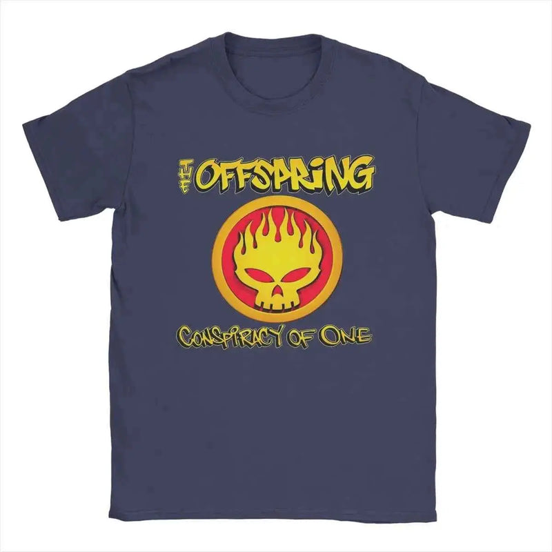 Men's T-Shirts The Offspring Novelty Pure Cotton Tee Shirt Short Sleeve T Shirts Crewneck Clothing Printing