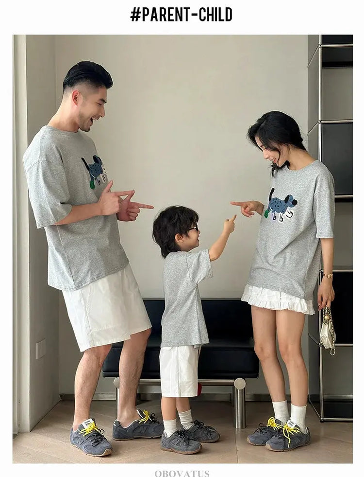 Family Clothing Set Tshirt Shorts Skirt Suit Set Family Look Fashion Mother Father Baby Boy Girl Clothes Family Matching Outfits - Mein Shop