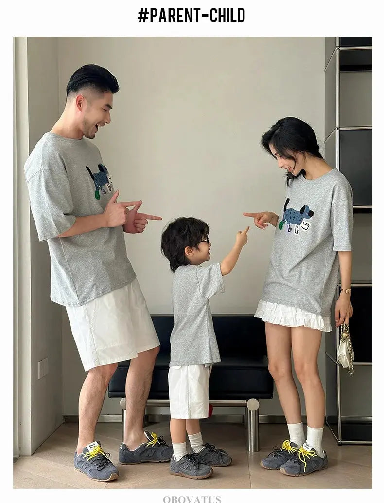 Family Clothing Set Tshirt Shorts Skirt Suit Set Family Look Fashion Mother Father Baby Boy Girl Clothes Family Matching Outfits - Mein Shop