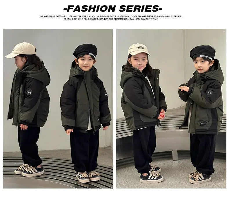 Family Matching Warm Clothes Winter Daughter Mother Thick Padded Coat Son Father Quilted Jacket Parents and Children Clothing - Mein Shop